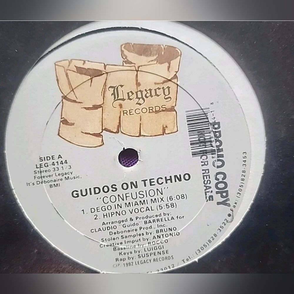 Guidos On Techno Confusion 12" Vinyl Record